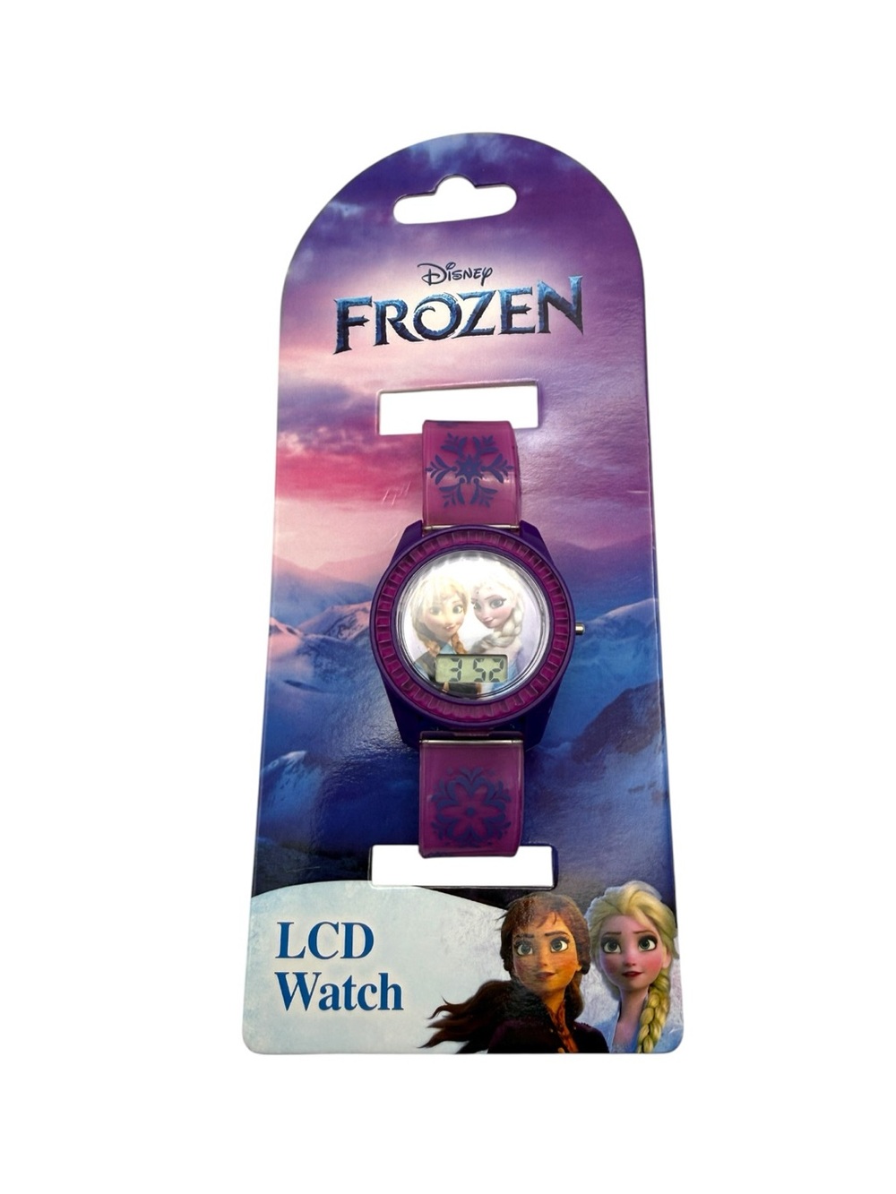 Disney Frozen LCD Watch Purple Anna Elsa Kids Watch NIP